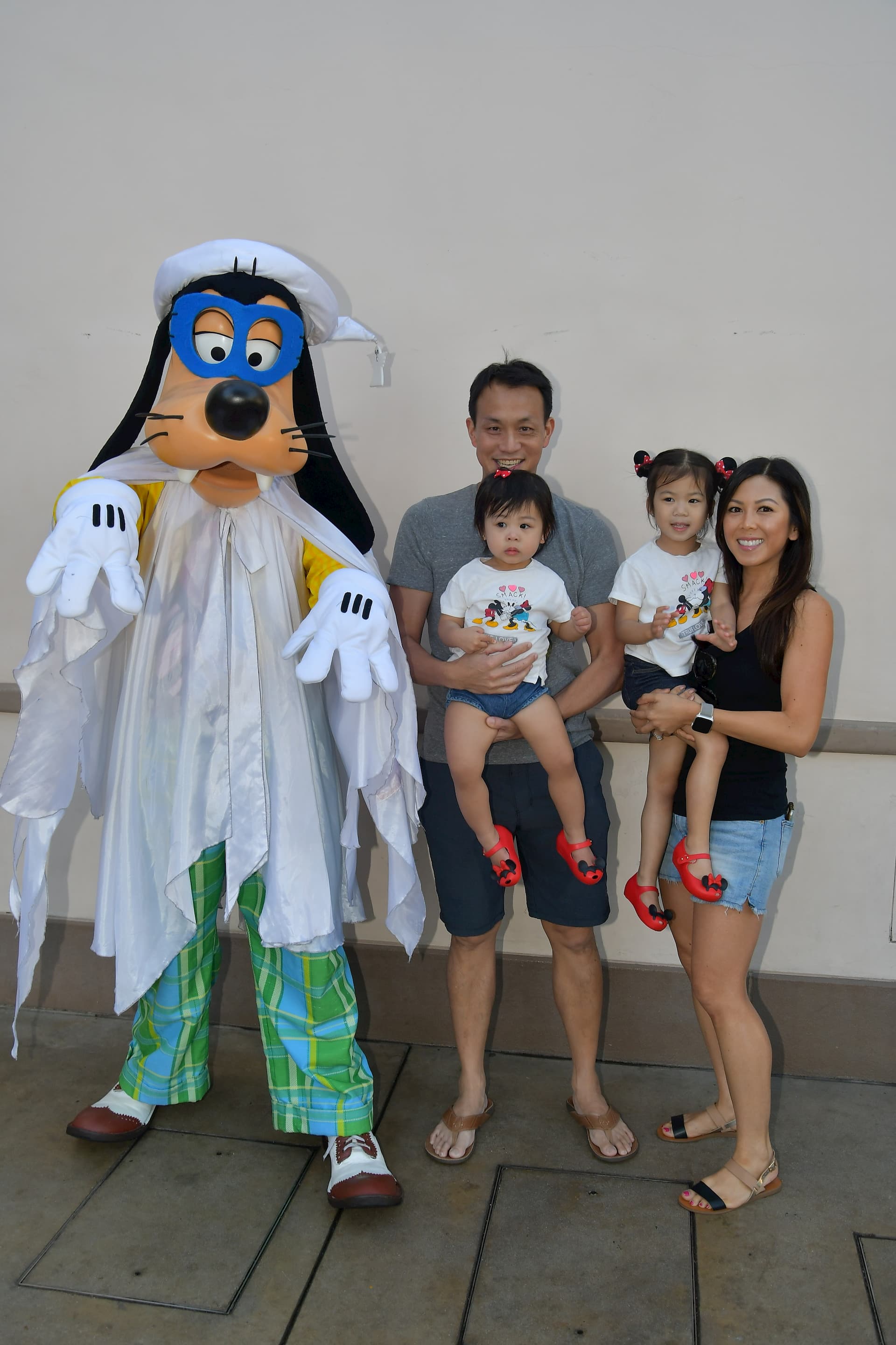 The Lin family at Disneyland